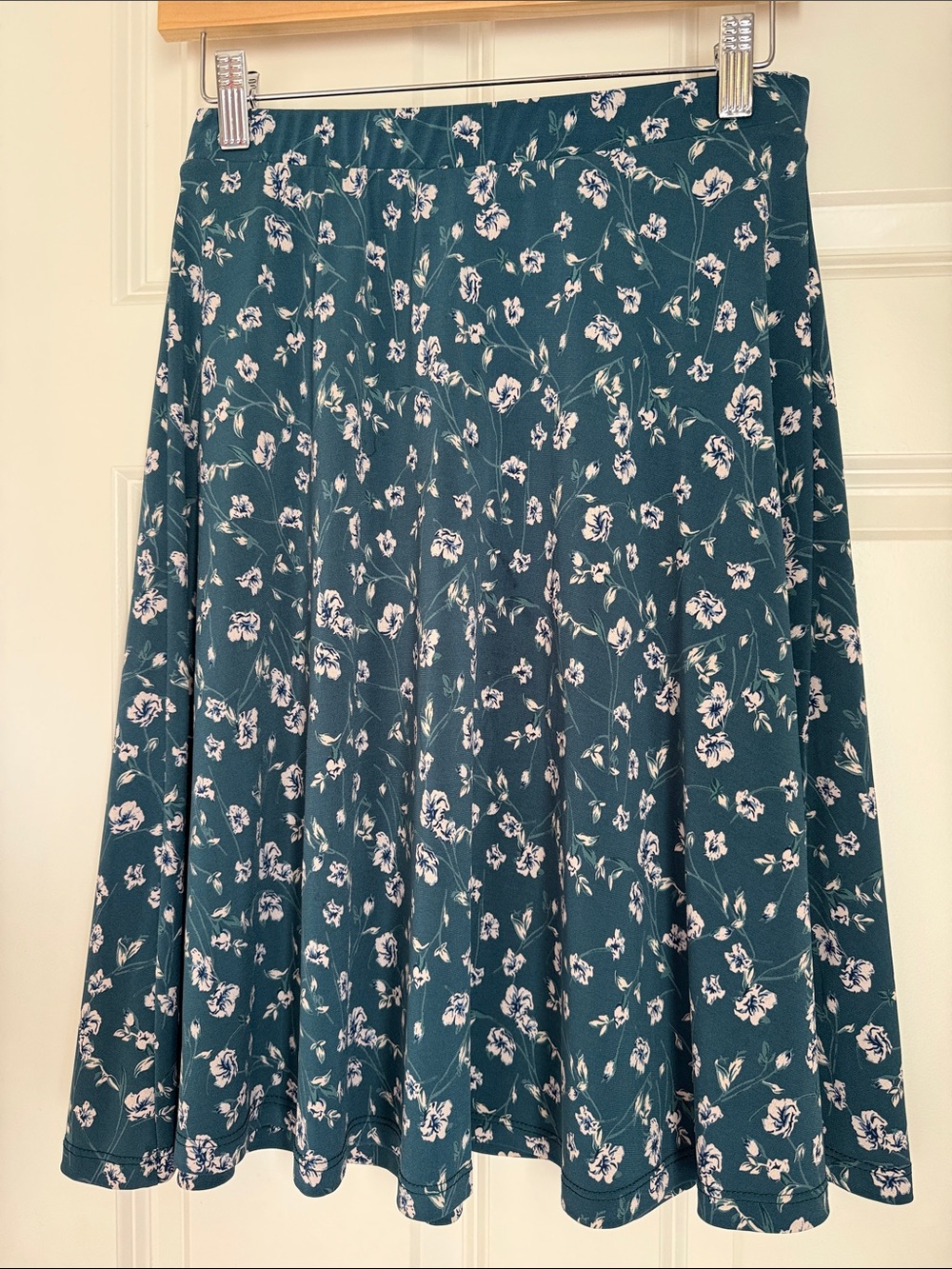 Gilli Teal Floral Circle Skirt